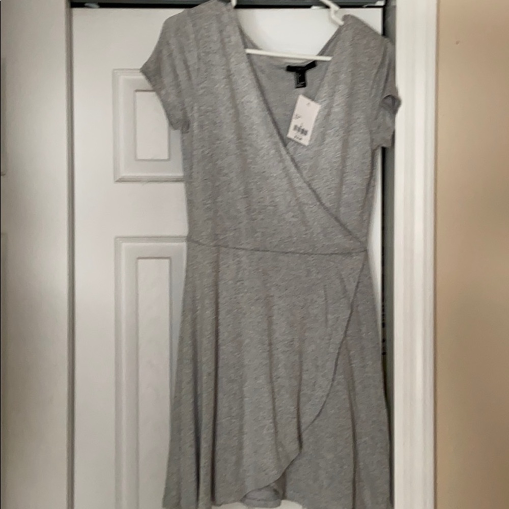 Grey Wrap Dress